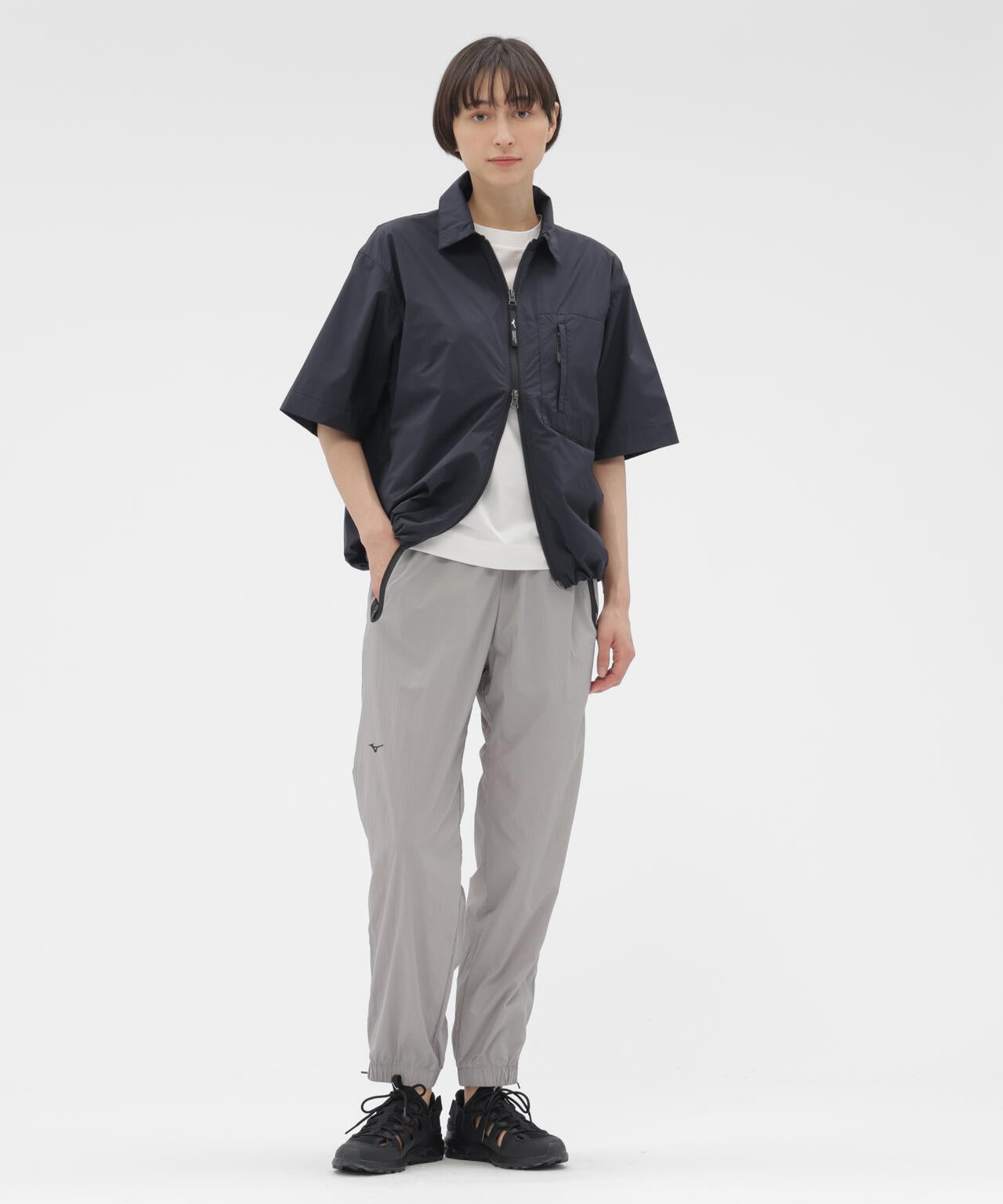 RECYCLED LIGHTWEIGHT NYLON POPLIN TROUSERS