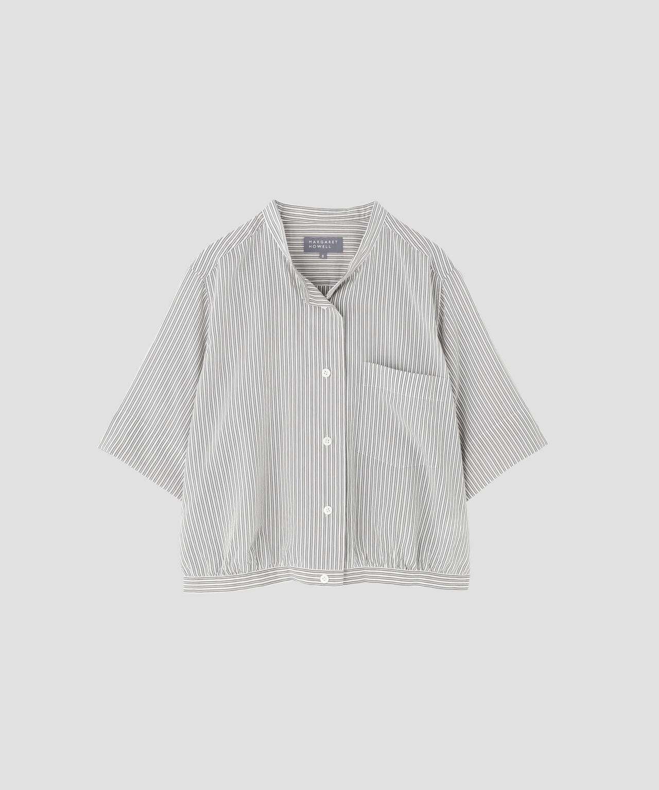 DOUBLE STRIPE COTTON SILK SHIRT