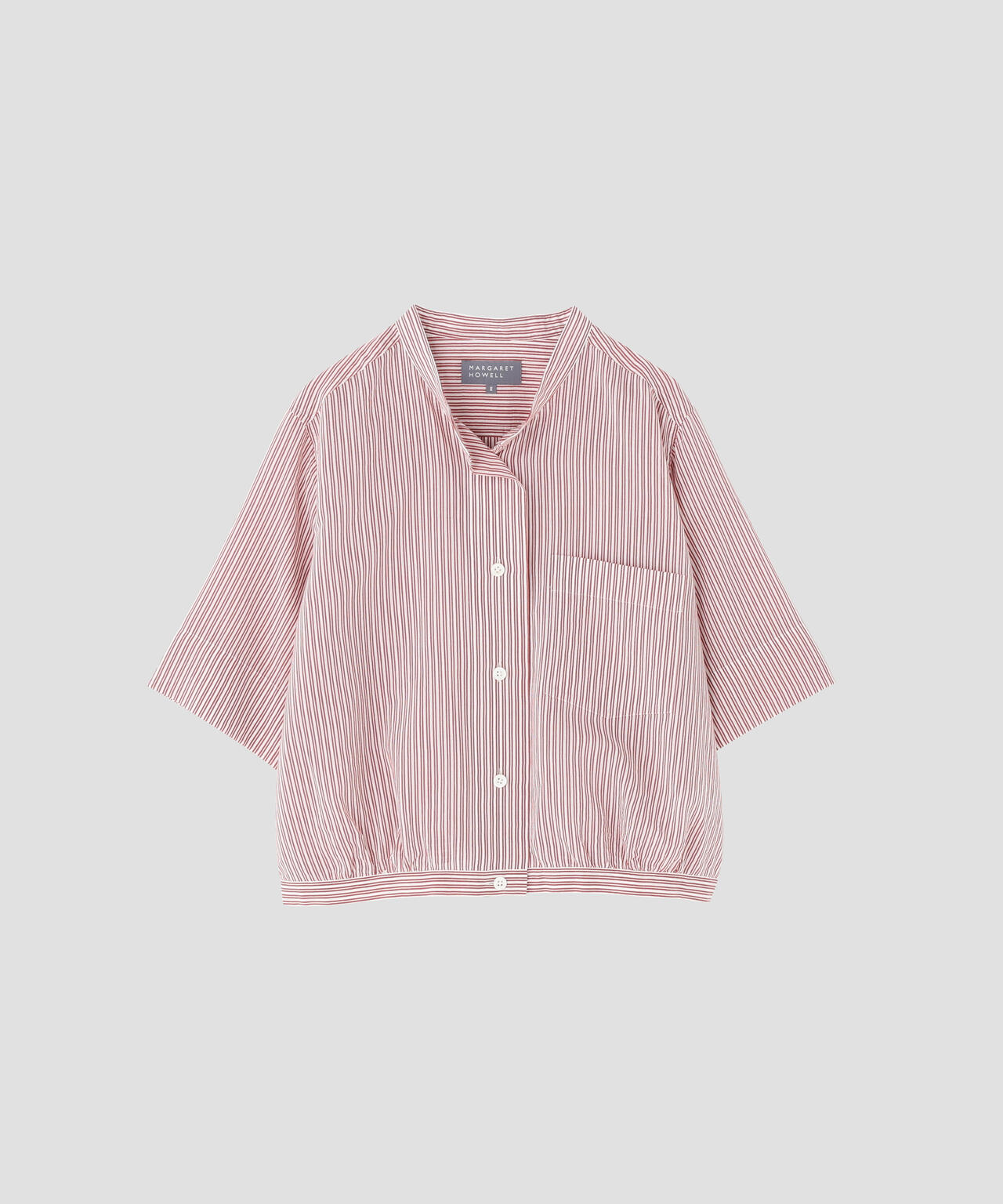 DOUBLE STRIPE COTTON SILK SHIRT