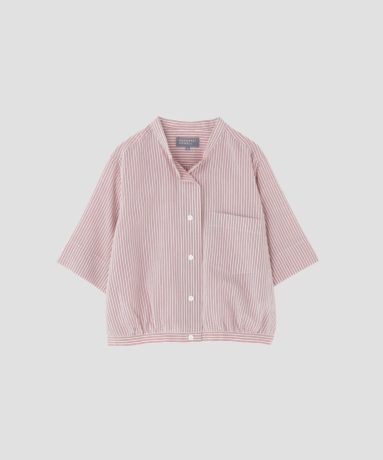 DOUBLE STRIPE COTTON SILK SHIRT
