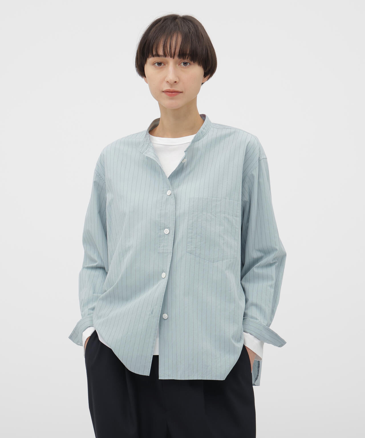 SIMPLE STRIPE COTTON SHIRT