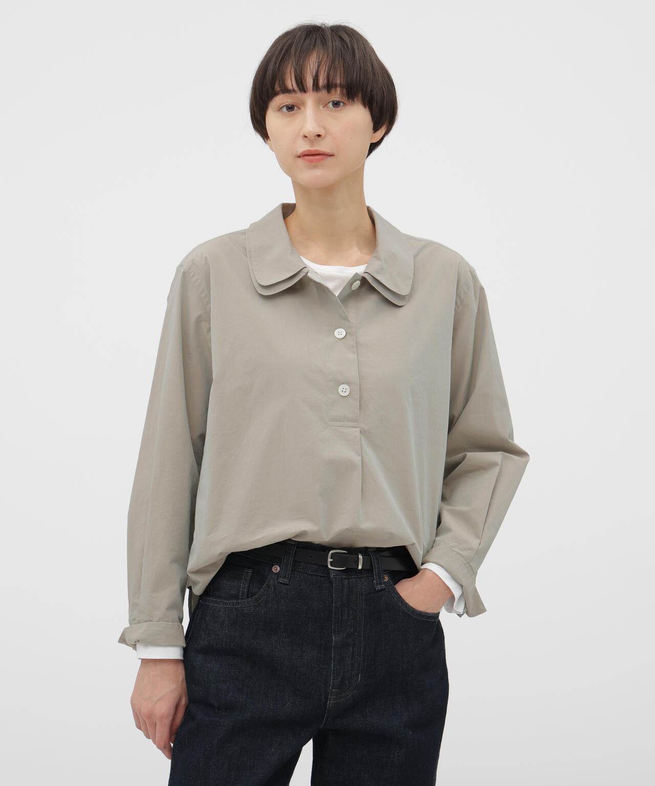 CHAMBRAY COTTON POPLIN SHIRT