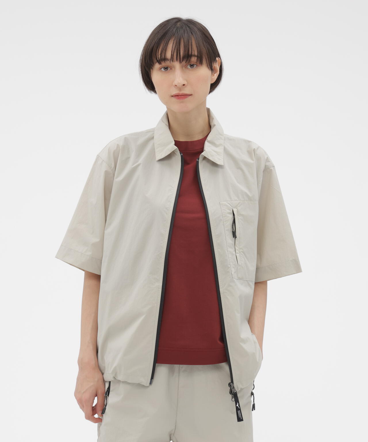 WATER REPELLENT LIGHTWEIGHT NYLON POPLIN SHIRT