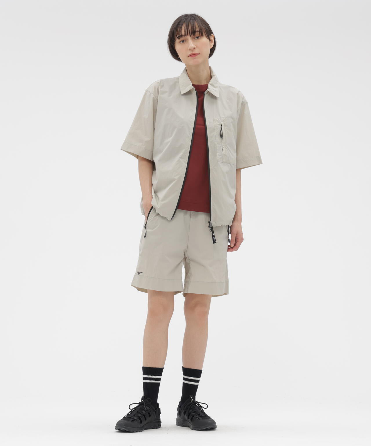WATER REPELLENT LIGHTWEIGHT NYLON POPLIN SHIRT