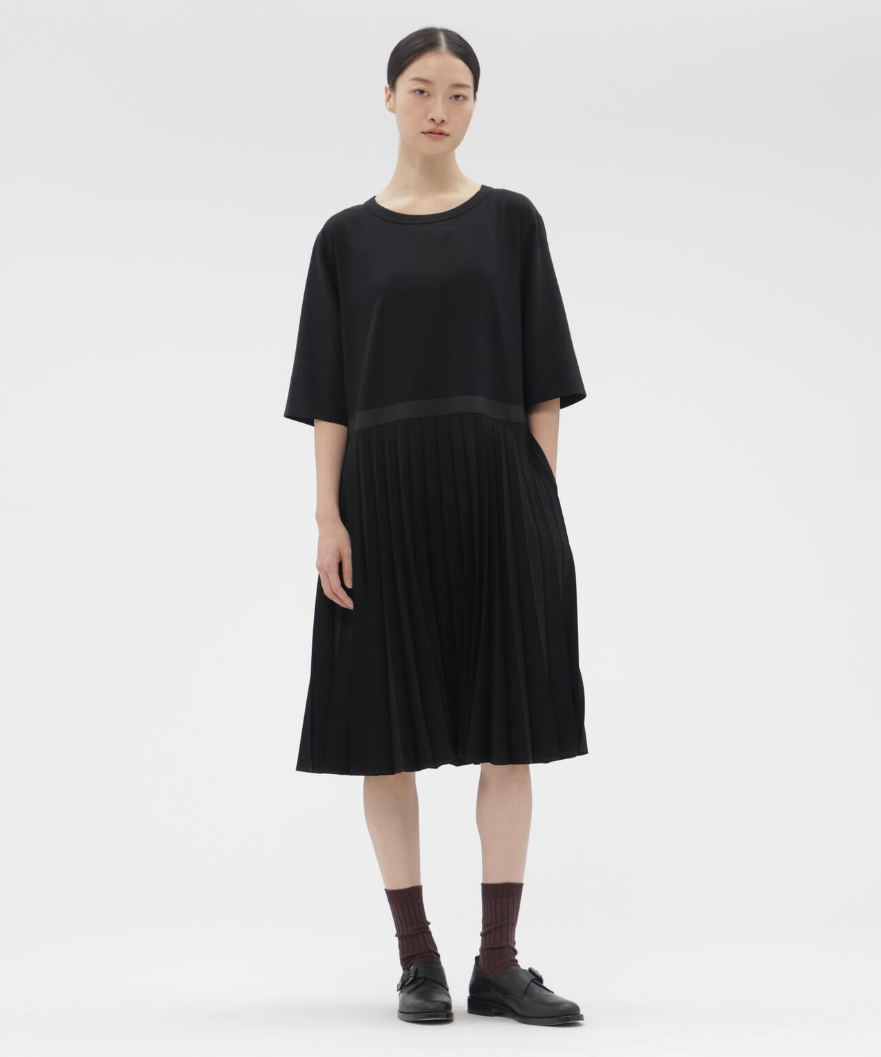FINE WOOL POPLIN DRESS