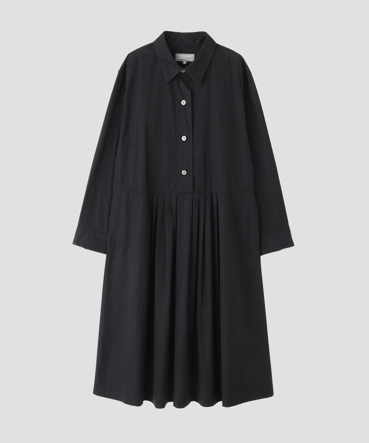 COTTON SILK PLAINWEAVE DRESS