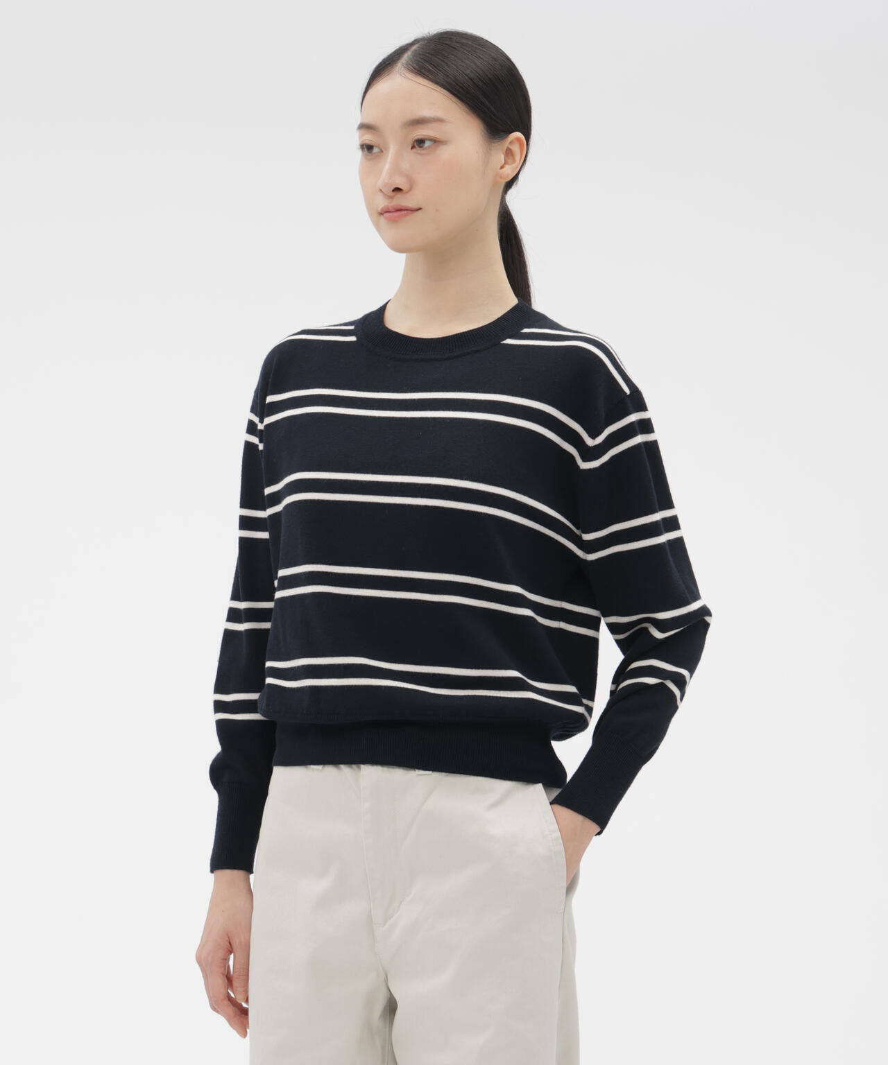 TWISTED WOOL COTTON KNITWEAR