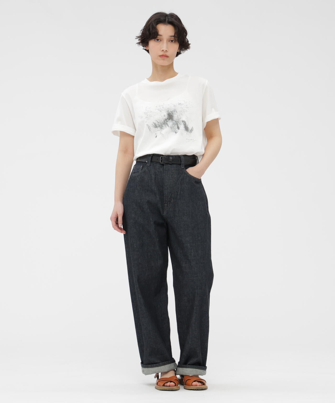 LANDSCAPE PRINT COTTON JERSEY TOP
