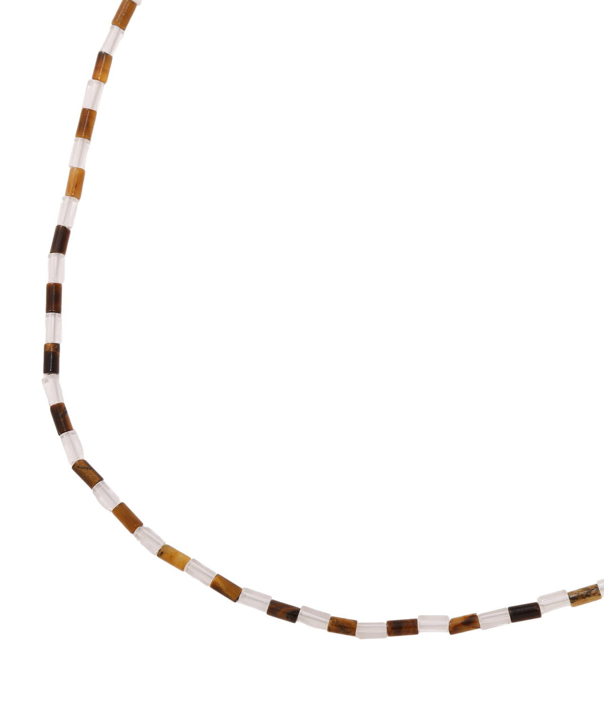 TIGER'S EYE AND CRYSTAL NECKLACE