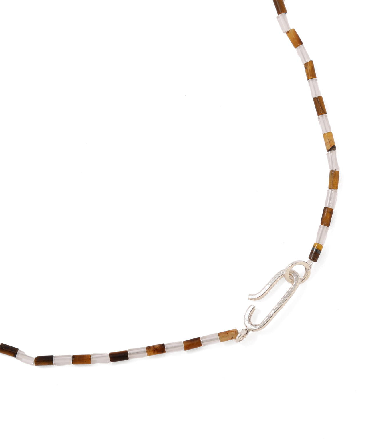 TIGER'S EYE AND CRYSTAL NECKLACE