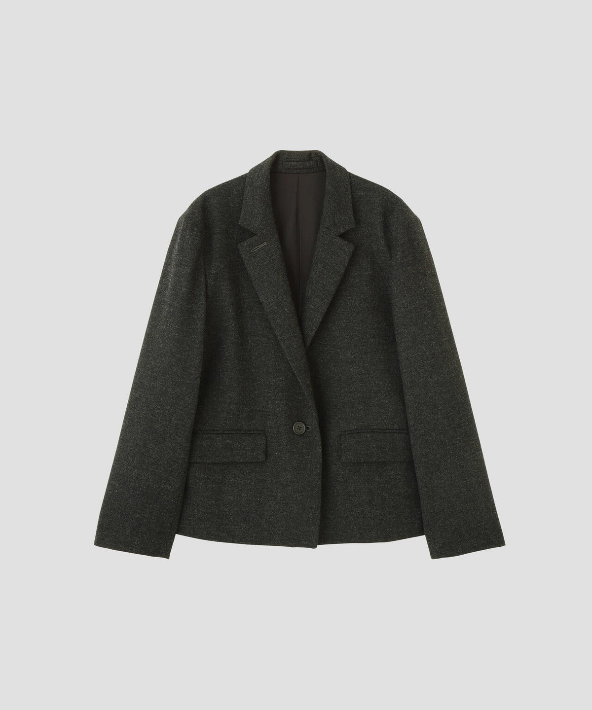 MILLED HERRINGBONE WOOL JACKET