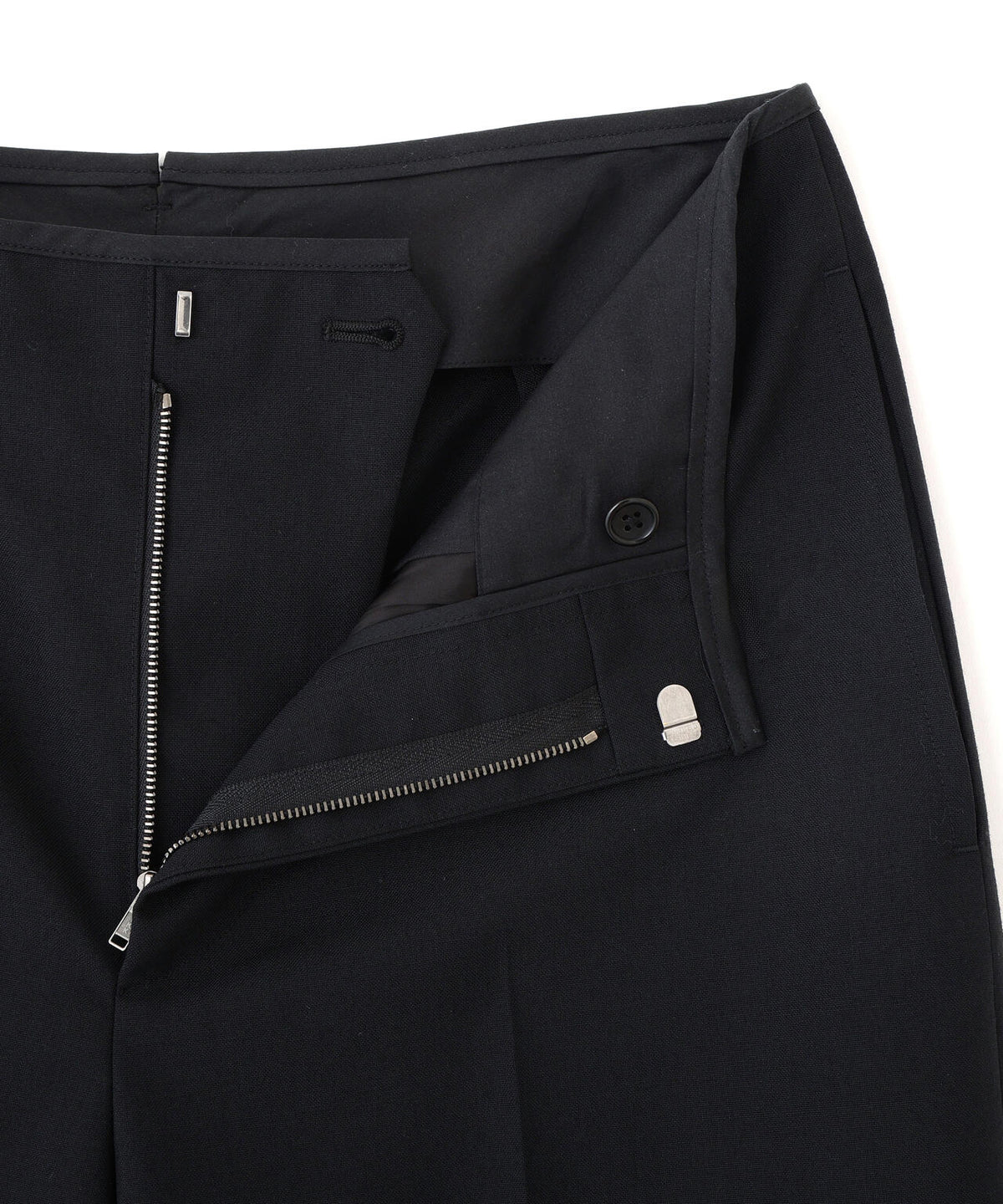 DRY WOOL PLAINWEAVE TROUSERS