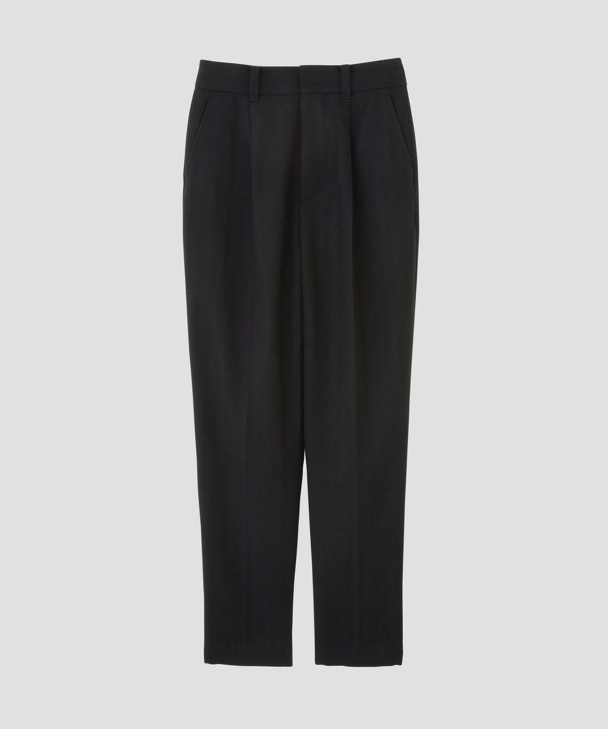 MILLED HERRINGBONE WOOL TROUSERS