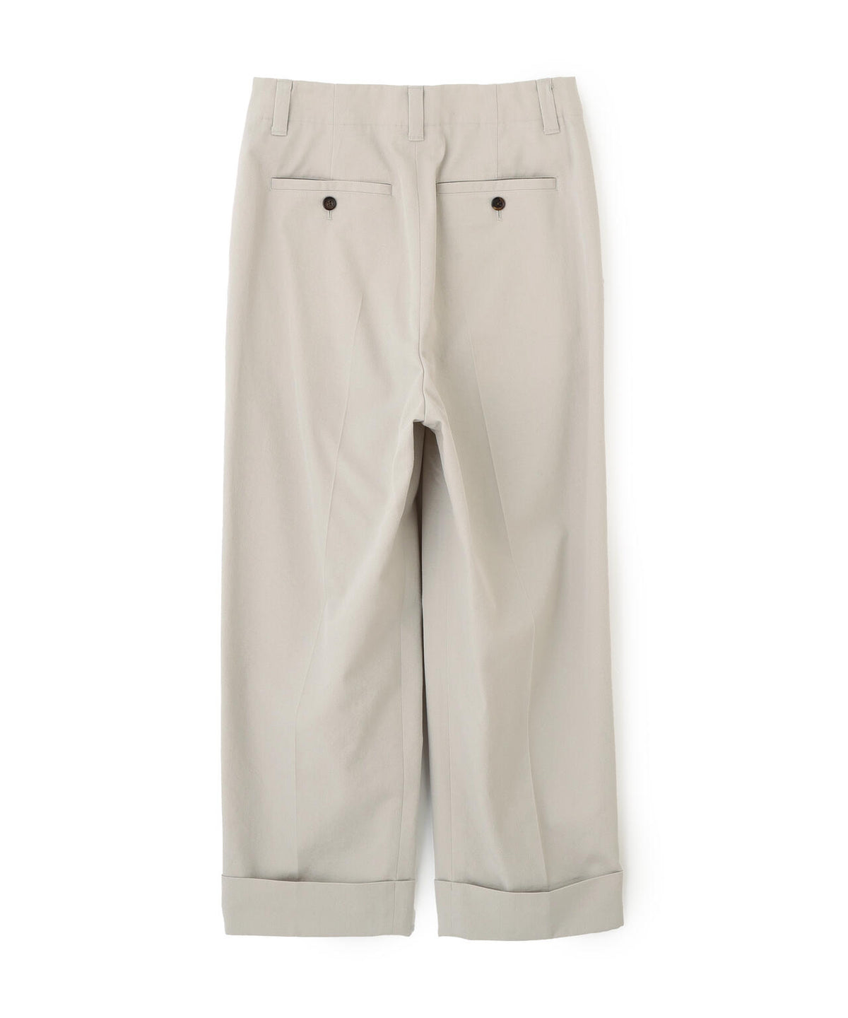 WOOL COTTON TWILL TROUSERS