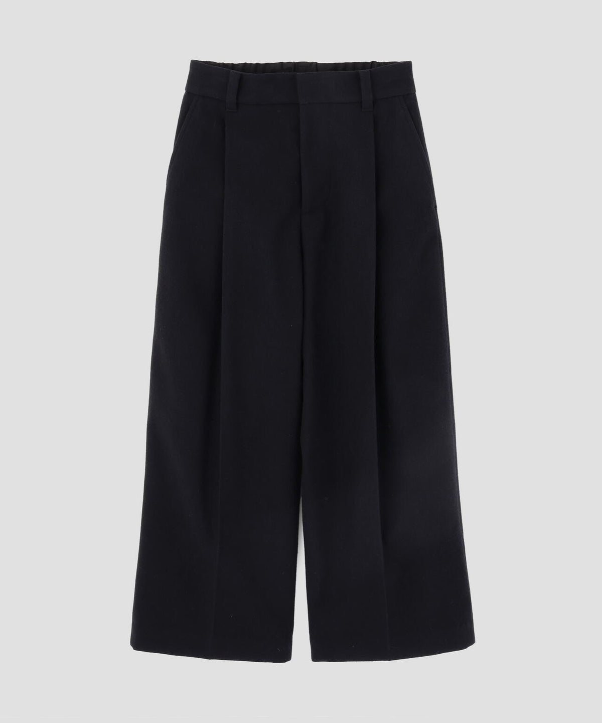 MILLED WOOL TWILL TROUSERS