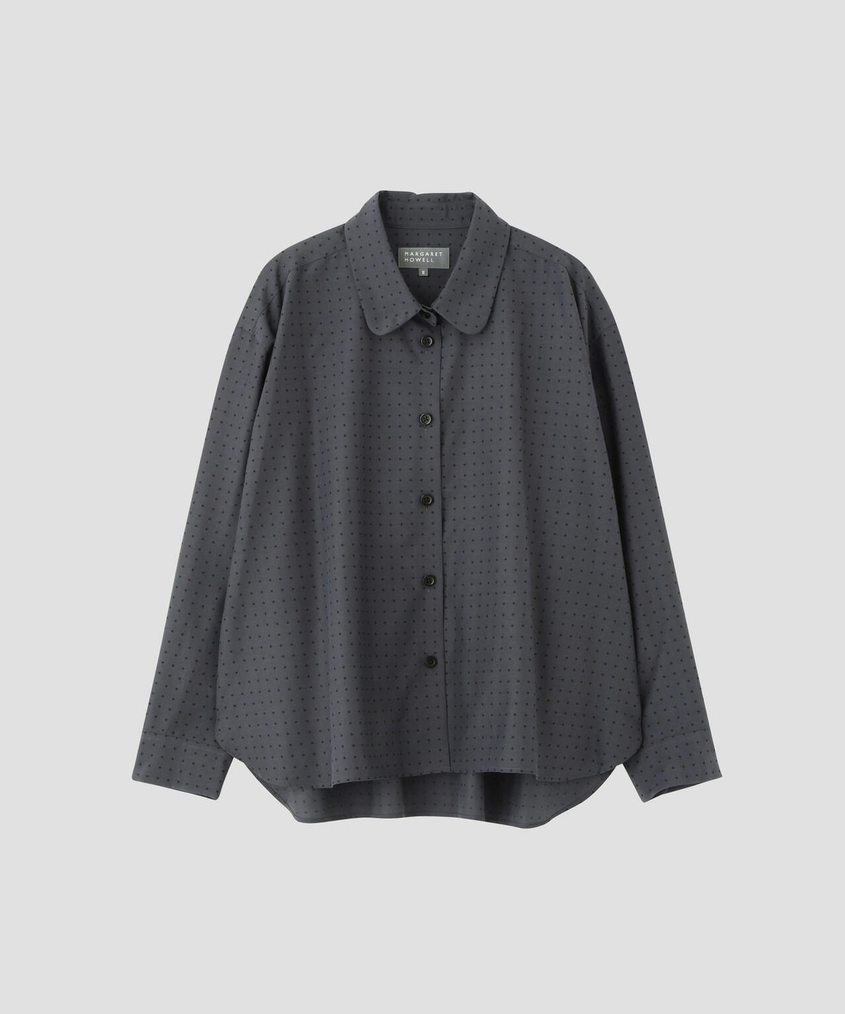 SPOT PRINT COTTON SILK SHIRT