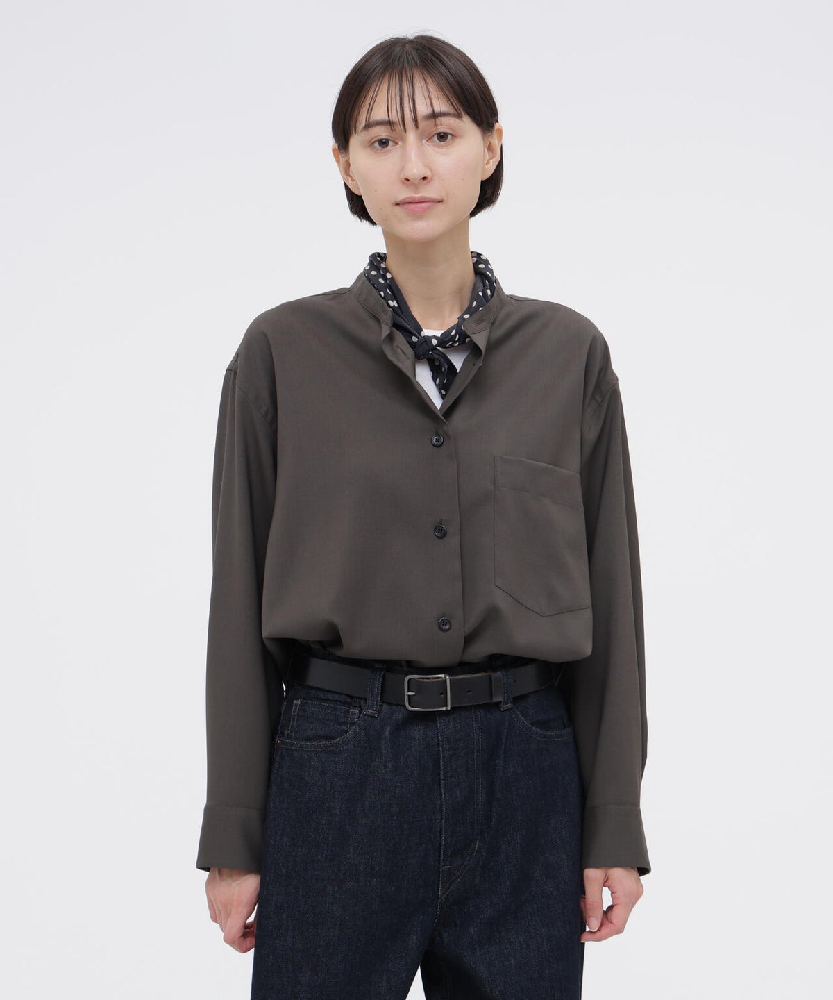 WASHABLE WOOL PLAINWEAVE SHIRT