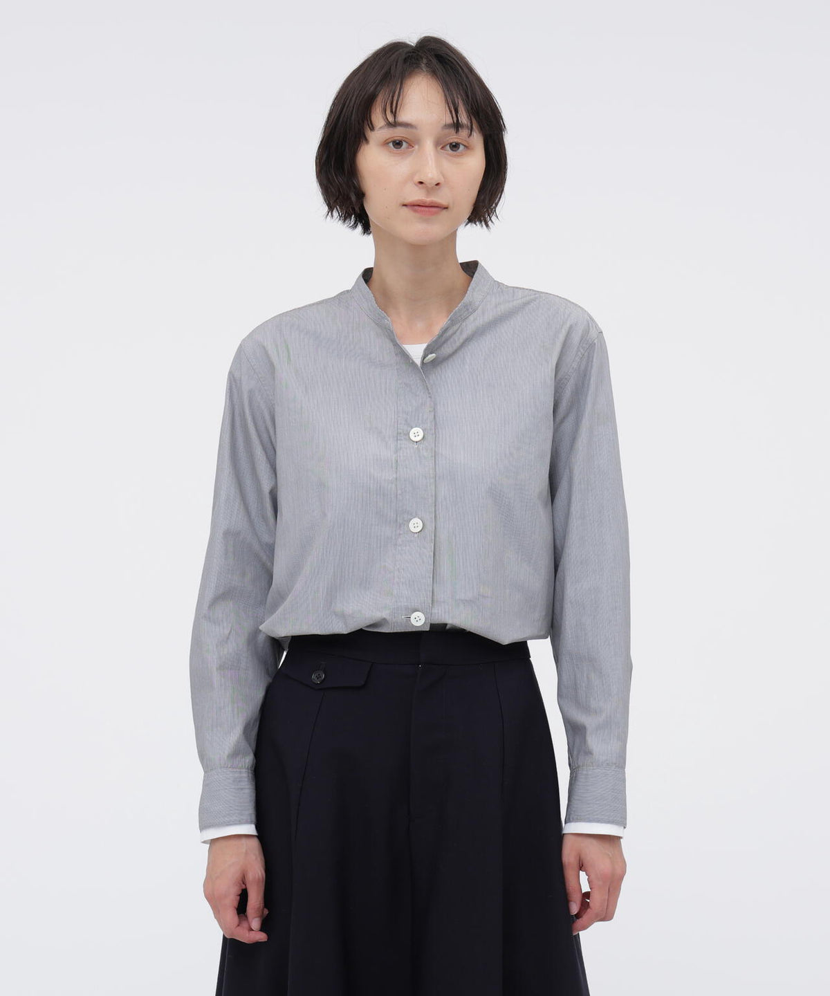 COTTON HAIRLINE STRIPE SHIRT