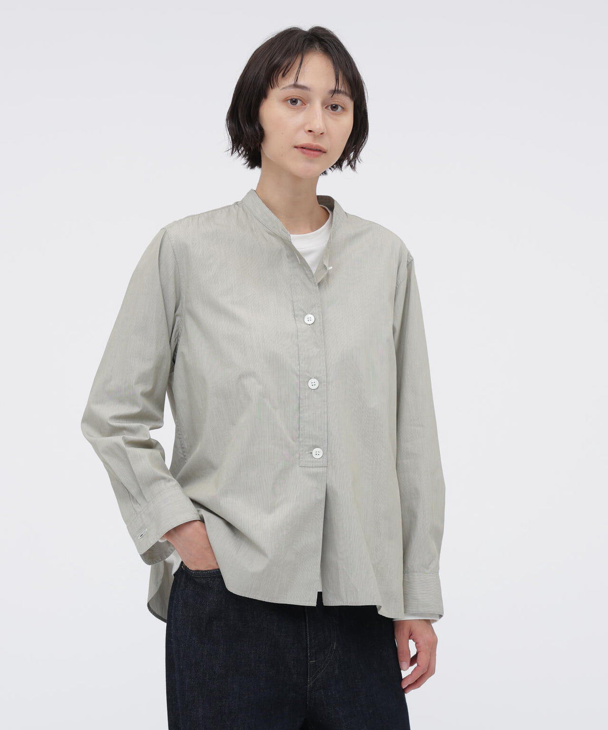 COTTON HAIRLINE STRIPE SHIRT