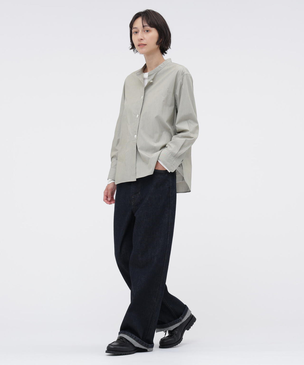 COTTON HAIRLINE STRIPE SHIRT