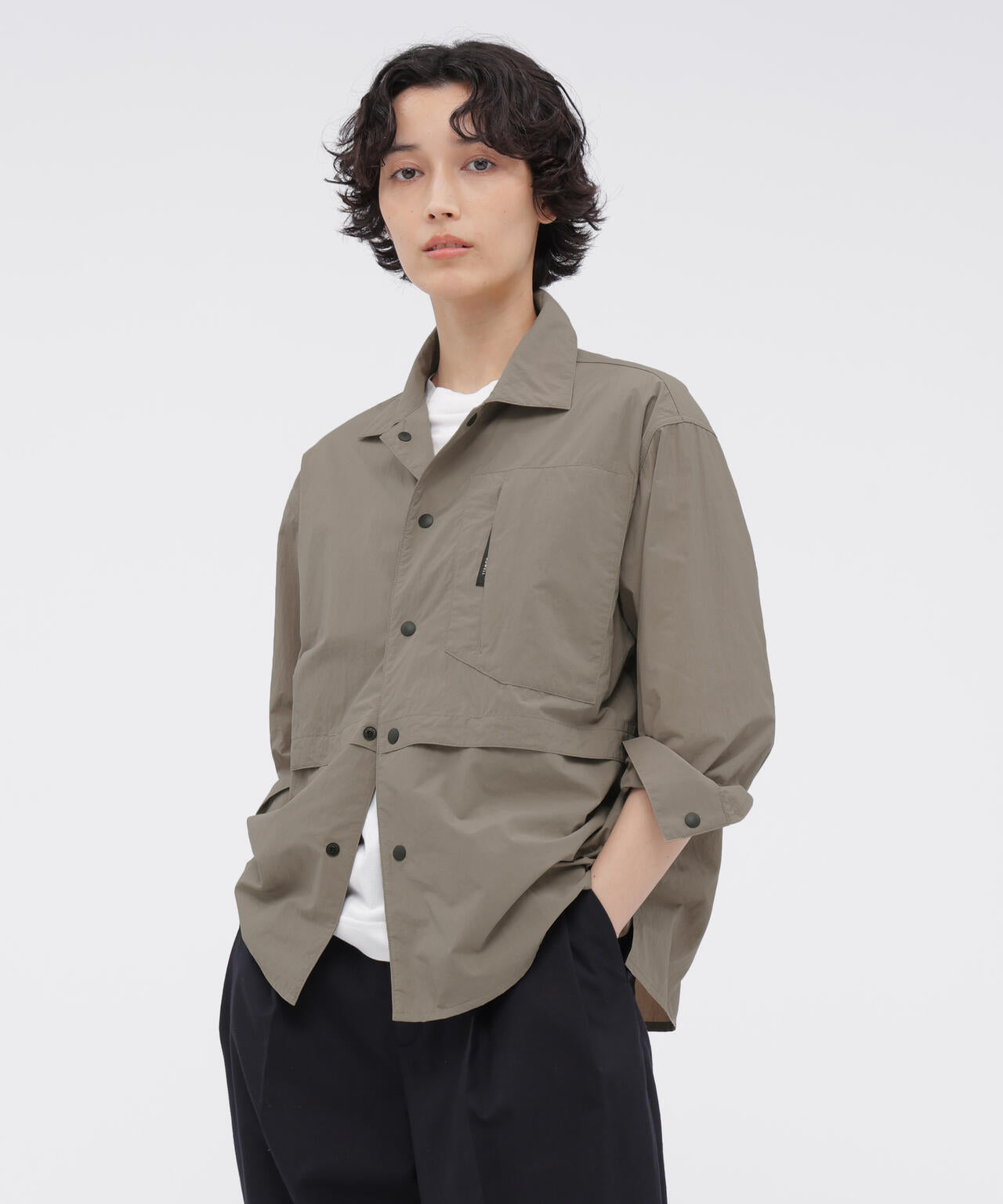 RECYCLED TASLAN NYLON TAFFETA SHIRT