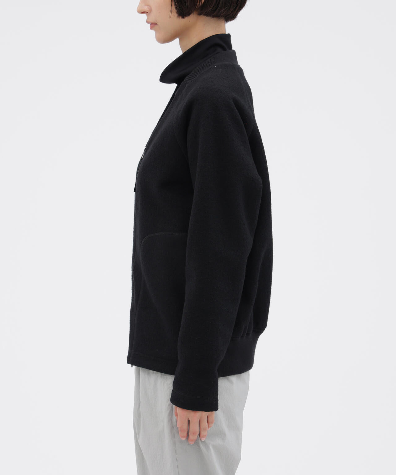 WOOL NYLON DENSE JERSEY TOP