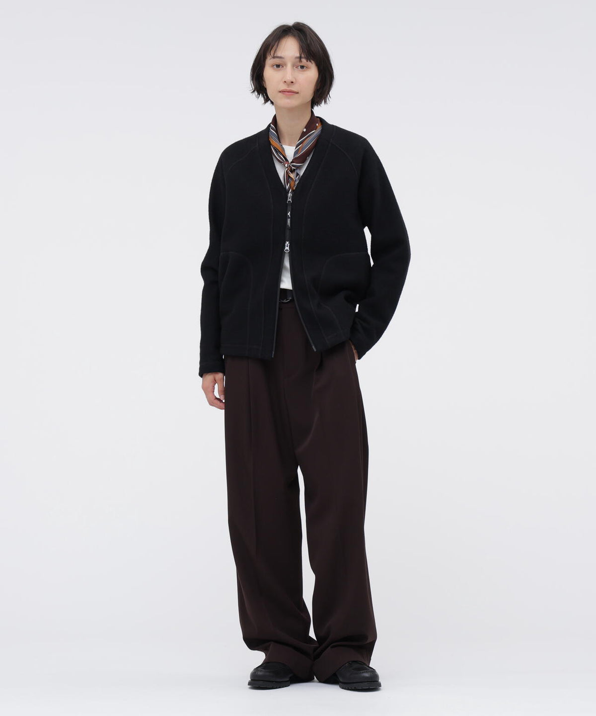 WOOL NYLON DENSE JERSEY TOP