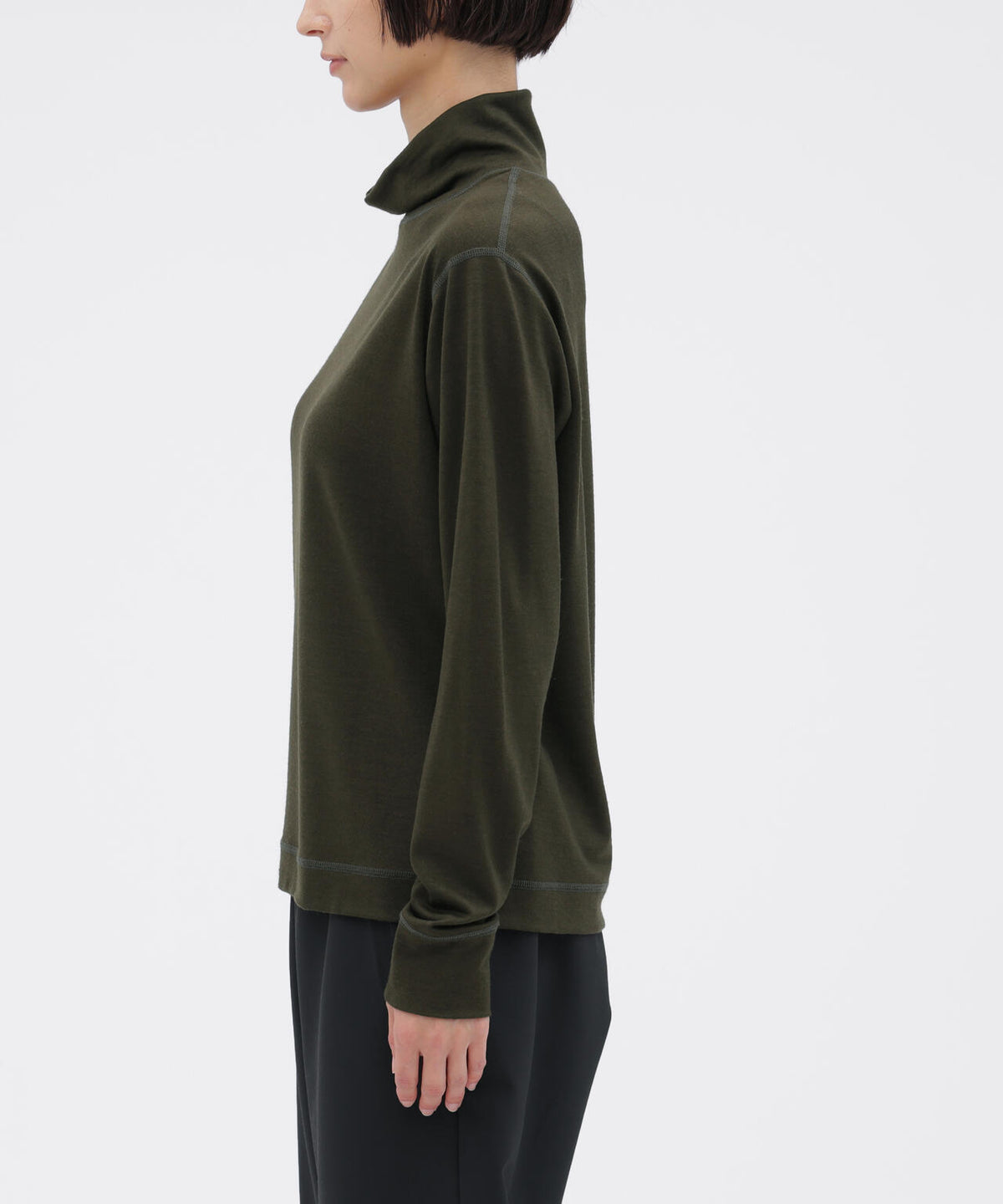 WASHABLE FINE GAUGE WOOL JERSEY TOP