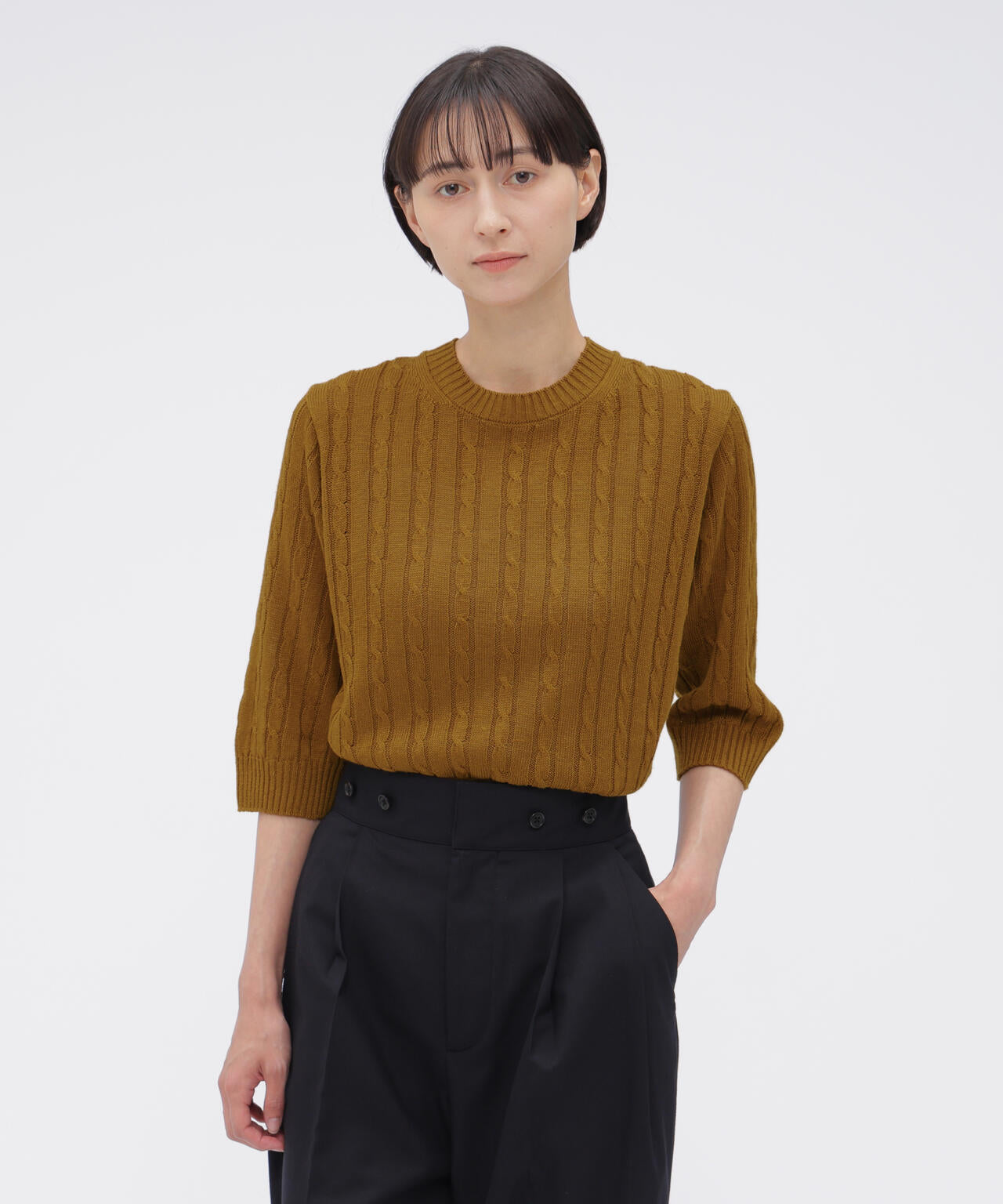 CABLE KNIT LINEN KNITWEAR