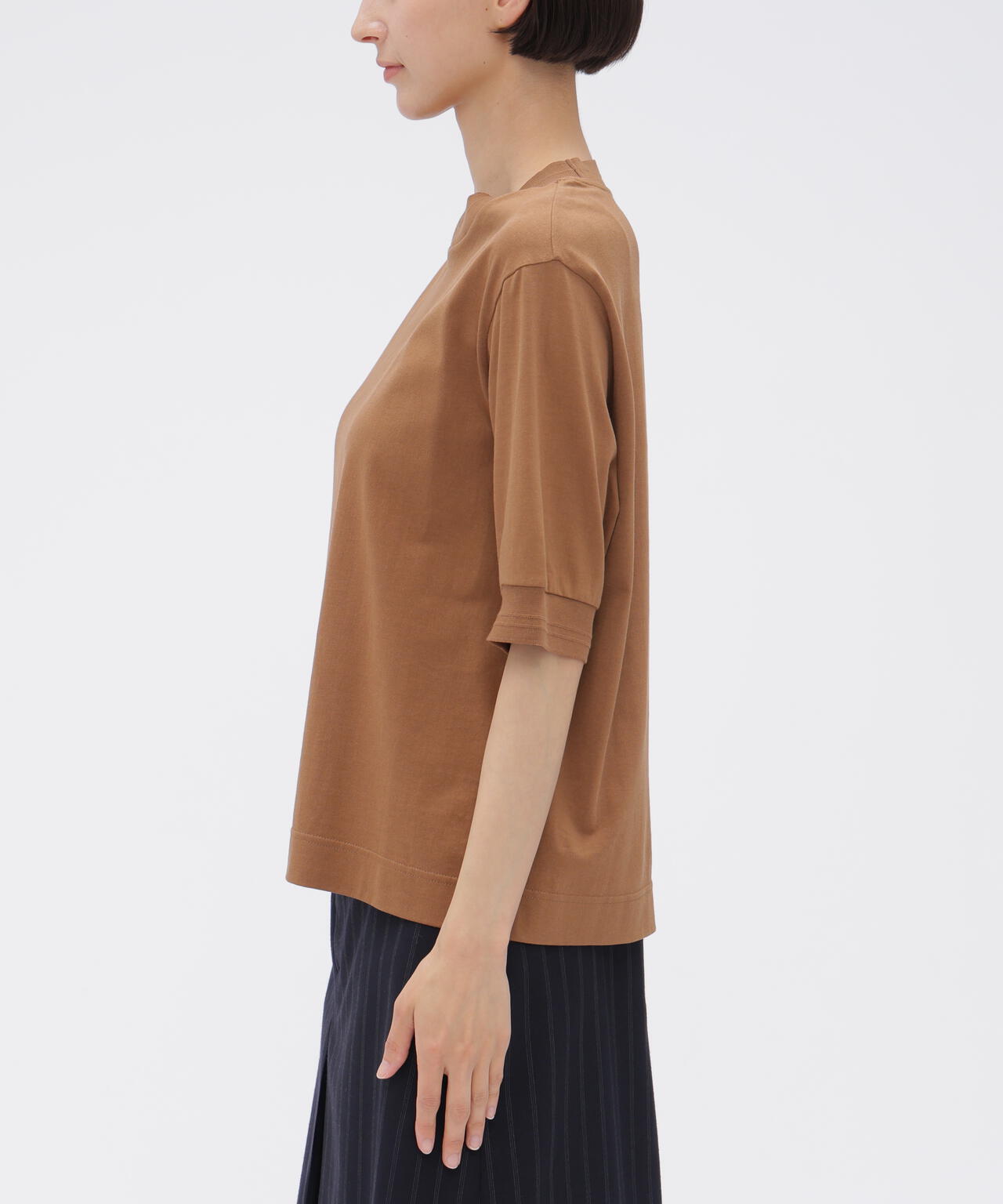 COTTON LINEN JERSEY TOP