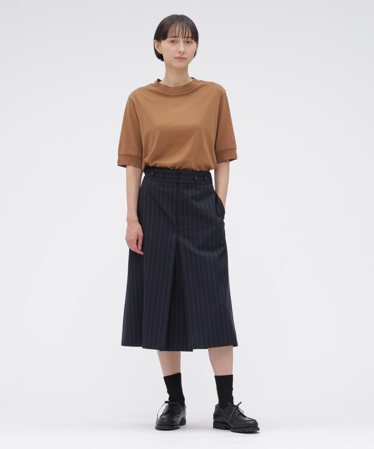 COTTON LINEN JERSEY TOP