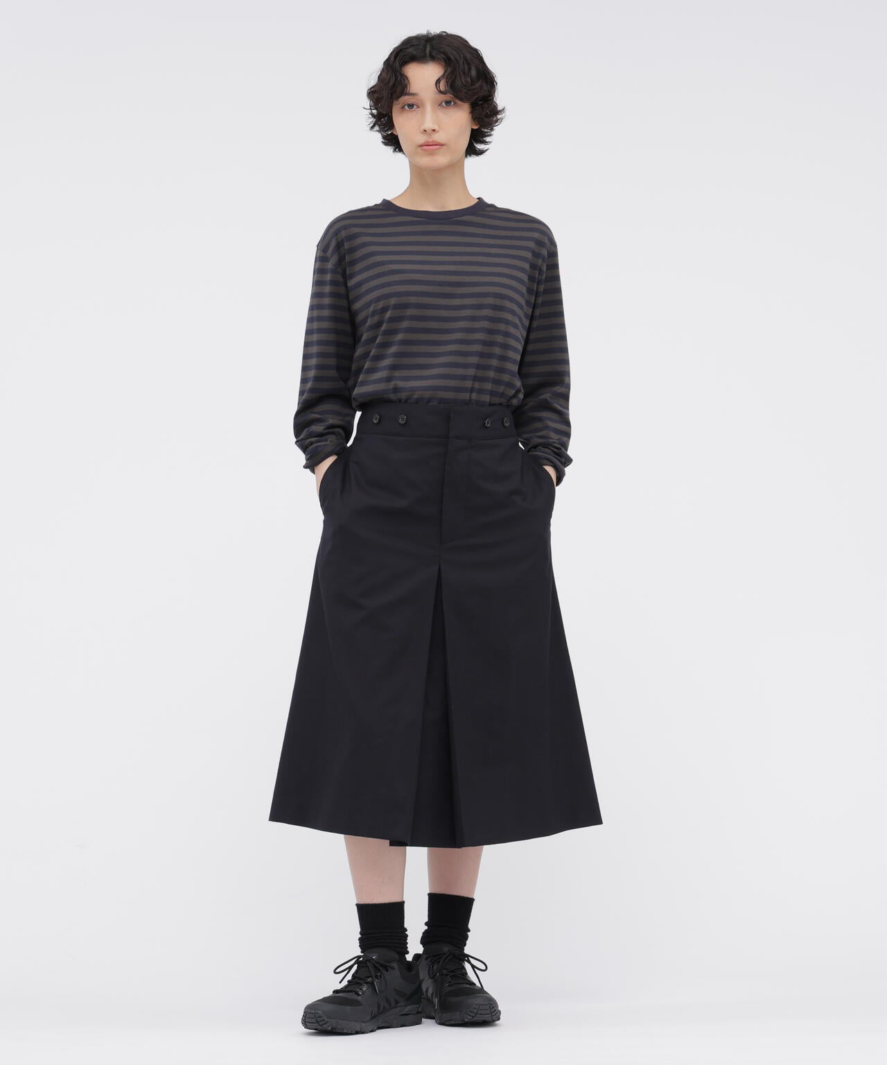 STRIPE COTTON JERSEY TOP
