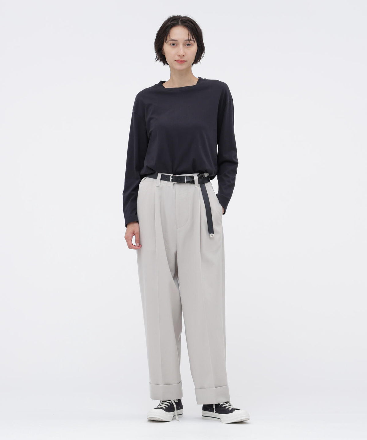 COTTON CASHMERE JERSEY TOP