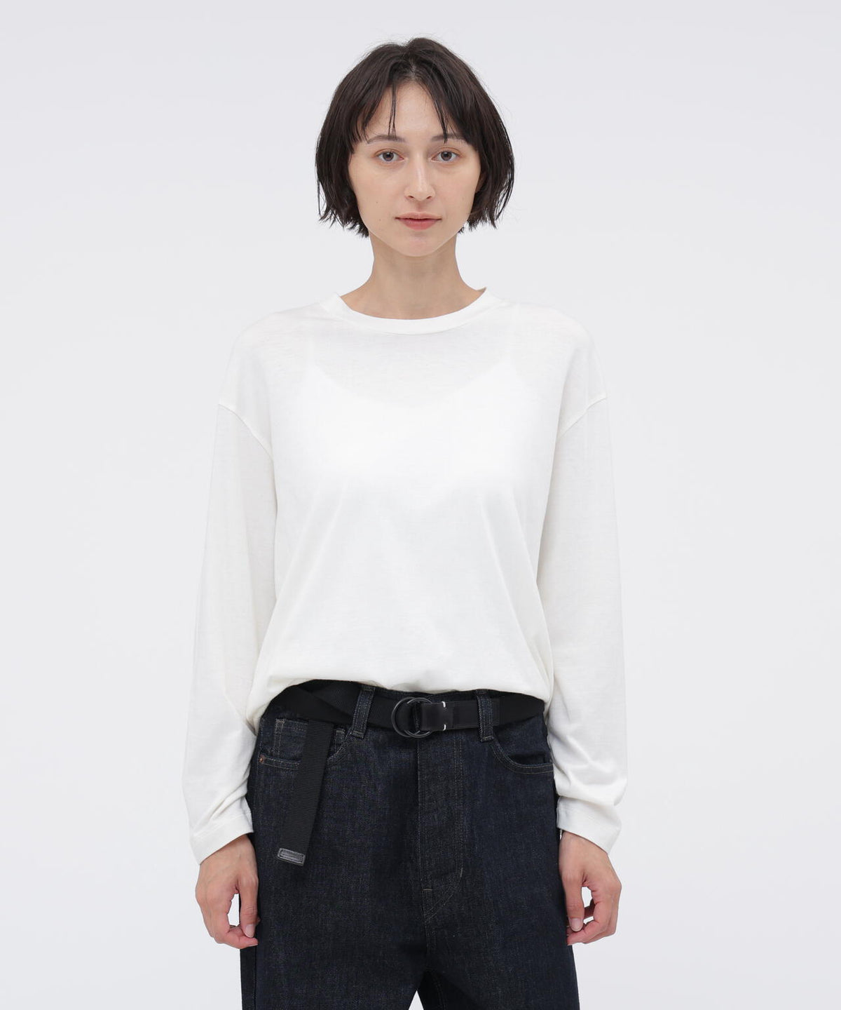 COTTON CASHMERE JERSEY TOP