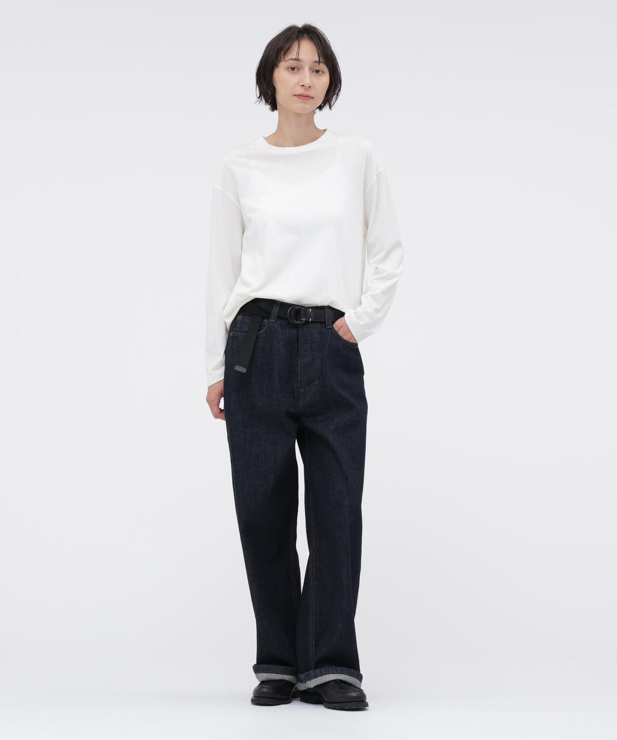 COTTON CASHMERE JERSEY TOP