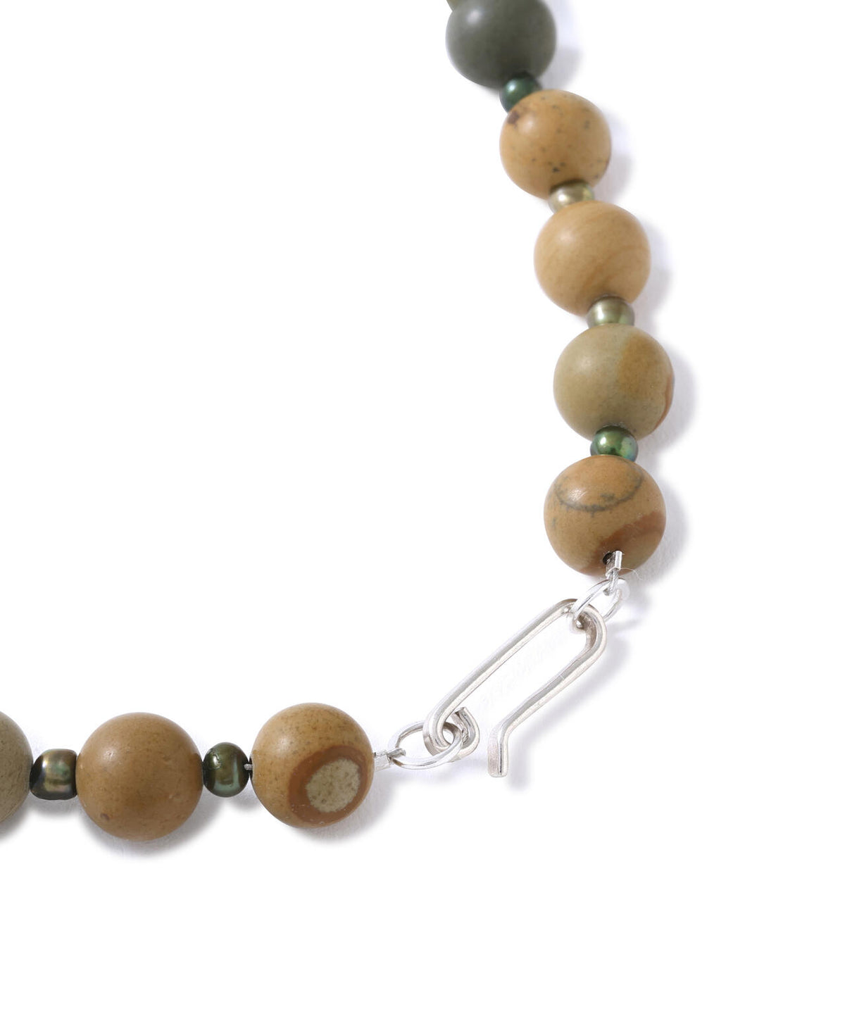 JASPER STONE AND PEARL NECKLACE