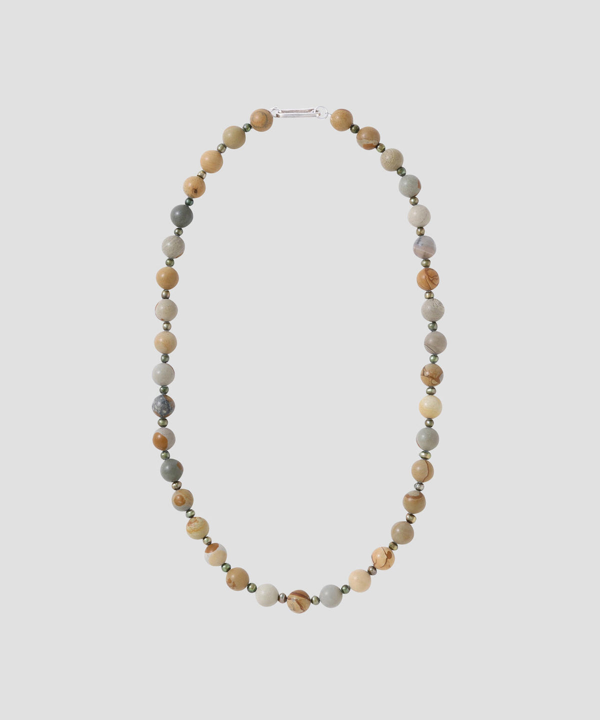 JASPER STONE AND PEARL NECKLACE