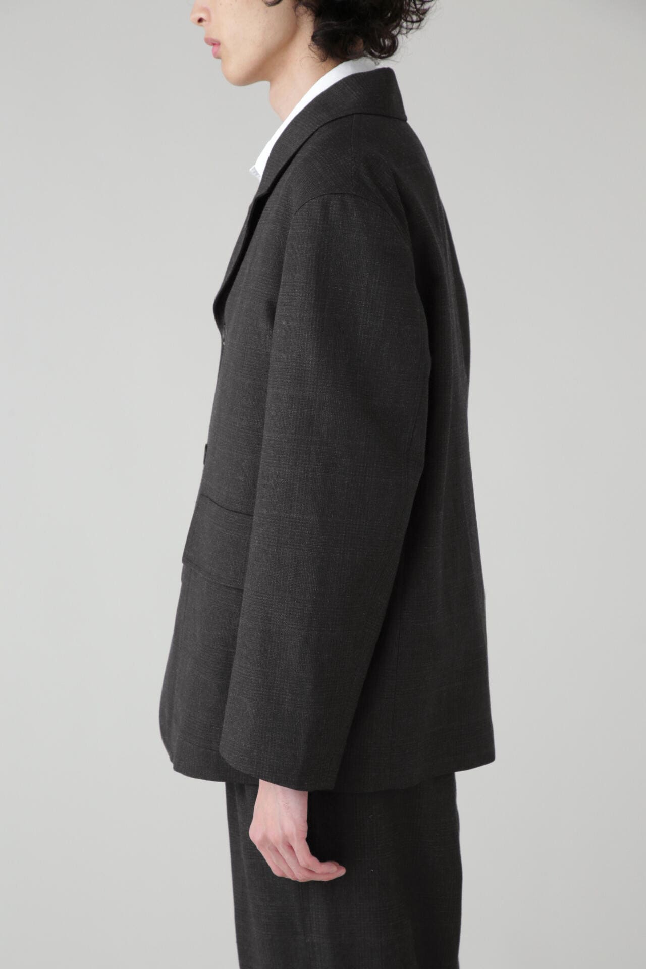 DRY GLENCHECK WOOL LINEN