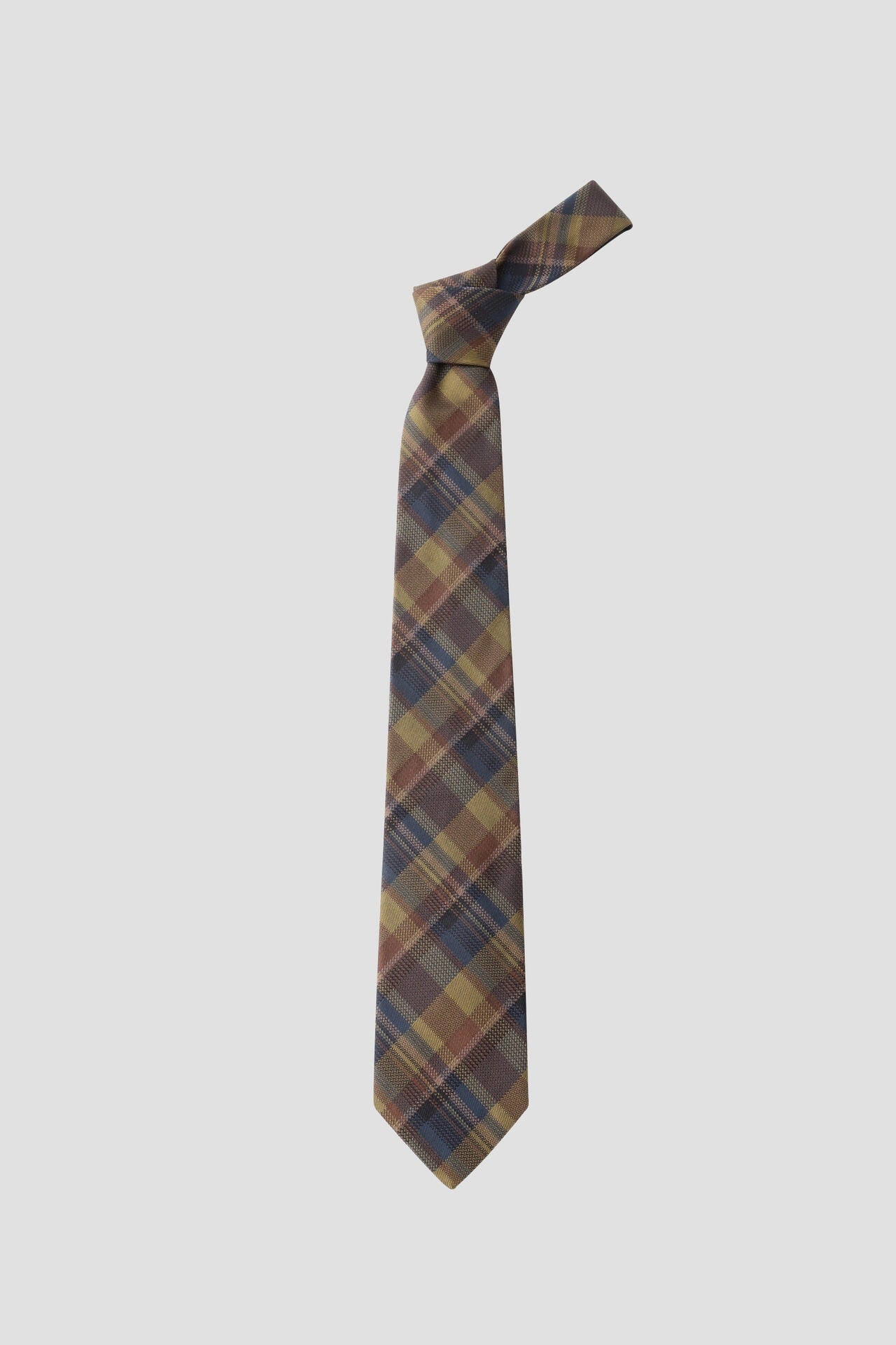 ABSTRACT CHECK SILK TIE