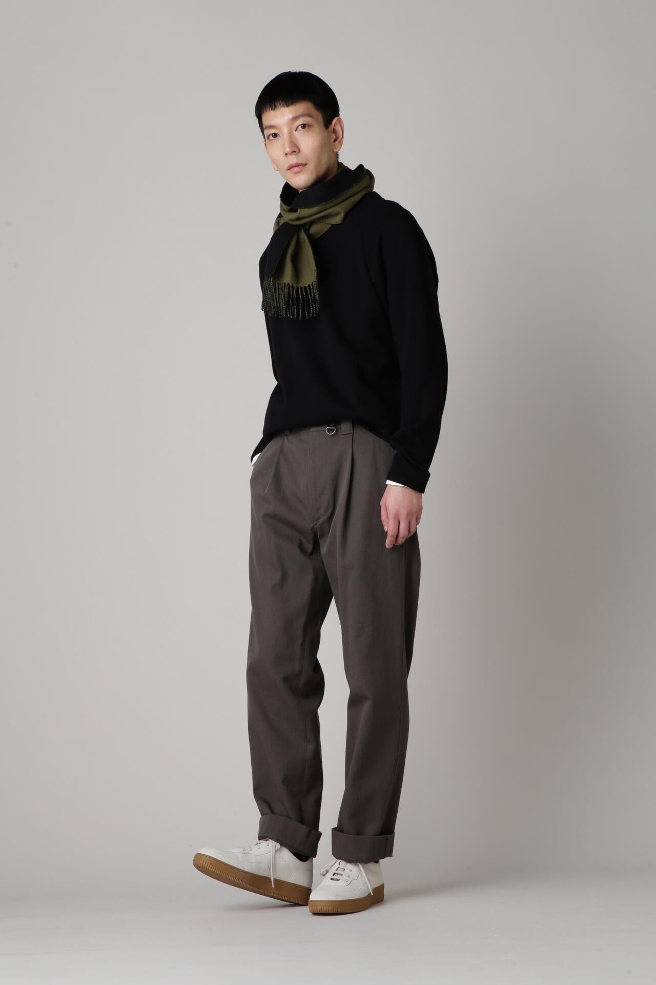 DOUBLE FACED WOOL CASHMERE SCARF