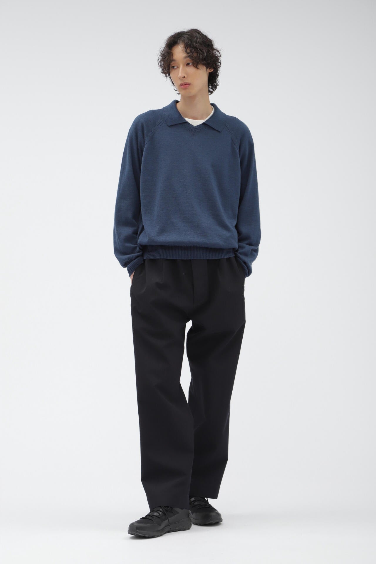WIDE STRIPE WOOL PLAINWEAVE
