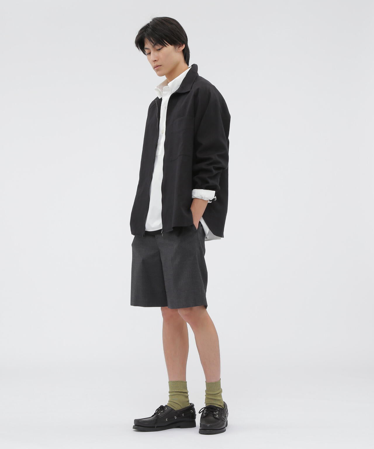LINEN COTTON TWILL BLOUSON
