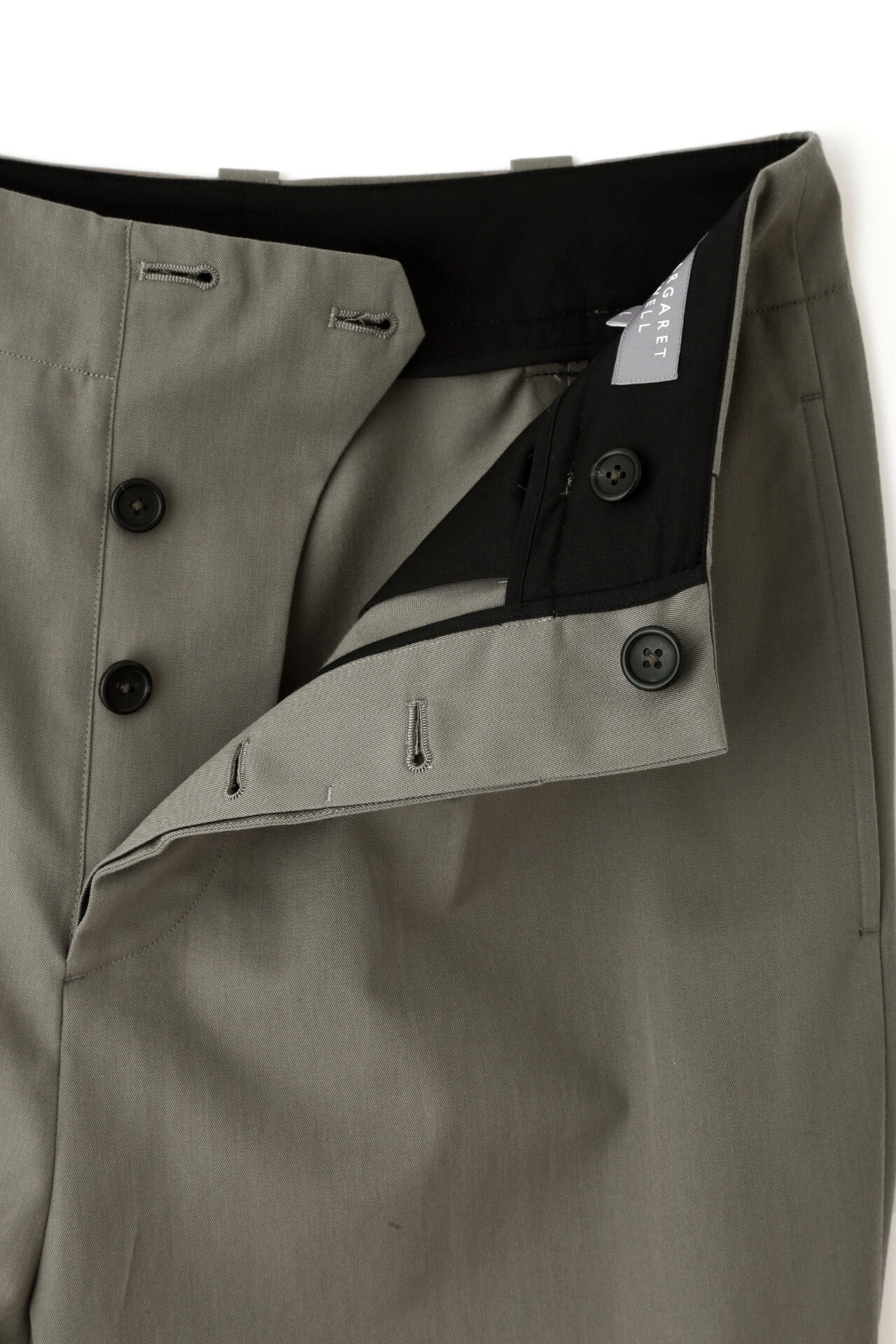 DRY WOOL COTTON TWILL TROUSERS