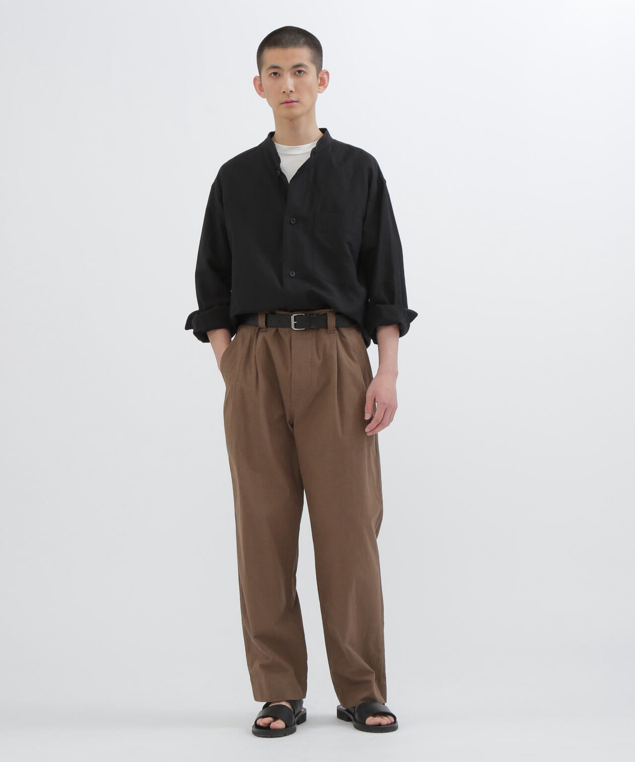 DRY WOOL LINEN PLAINWEAVE SHIRT