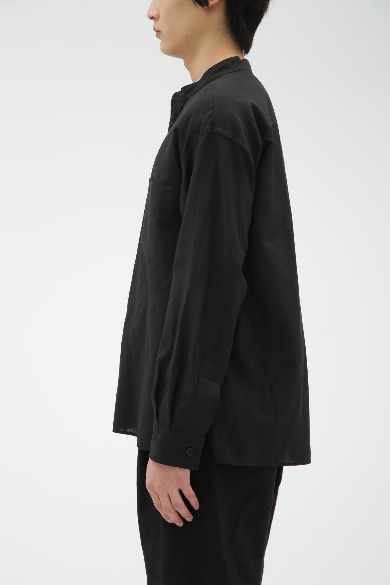 DRY WOOL LINEN PLAINWEAVE SHIRT