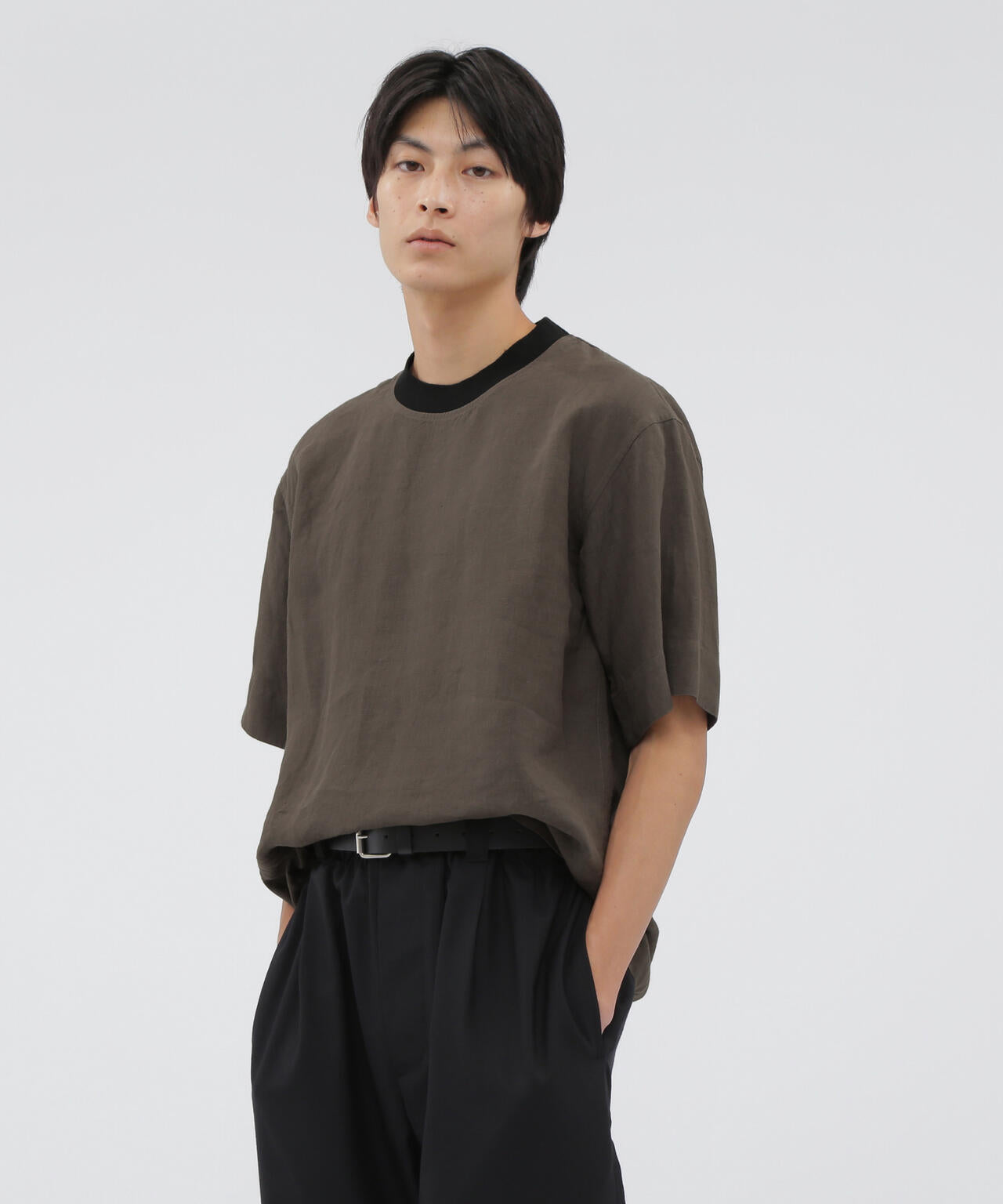 PLAIN LINEN POPLIN SHIRT
