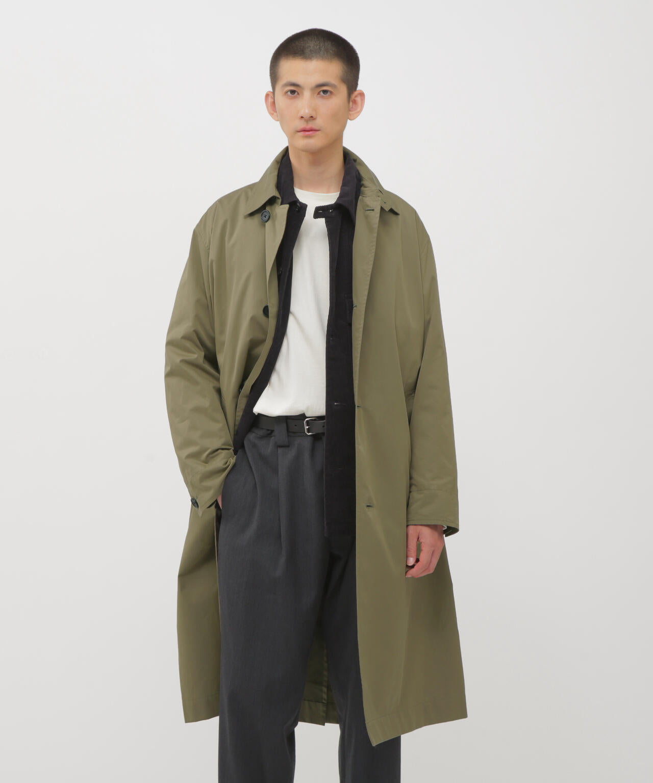 COTTON BLEND GABARDINE COAT