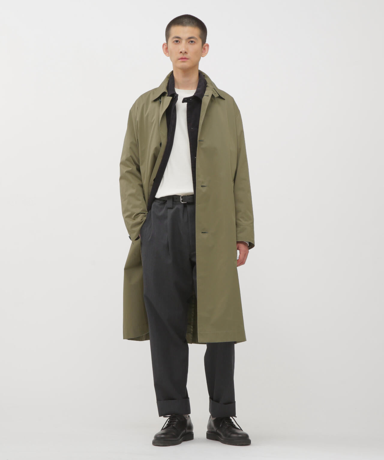 COTTON BLEND GABARDINE COAT