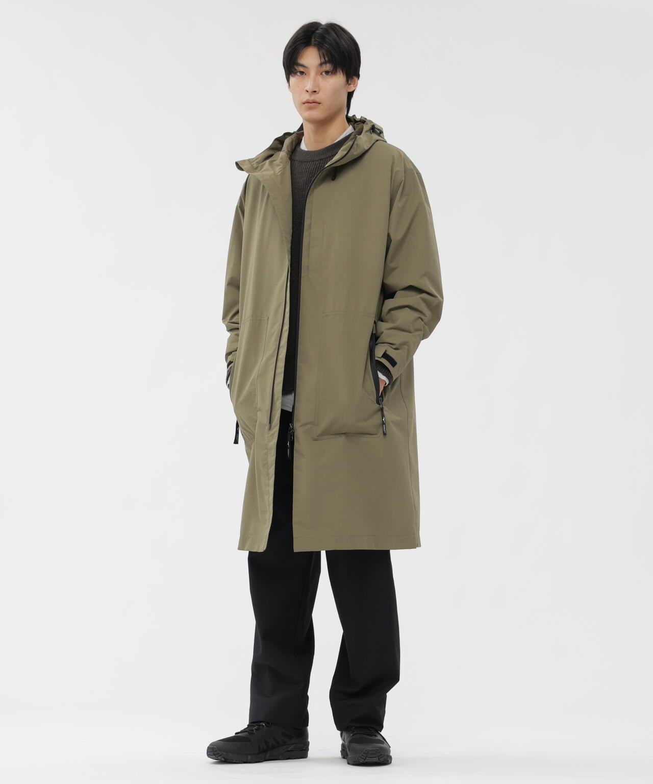WINDSTOPPER POLYESTER POPLIN COAT