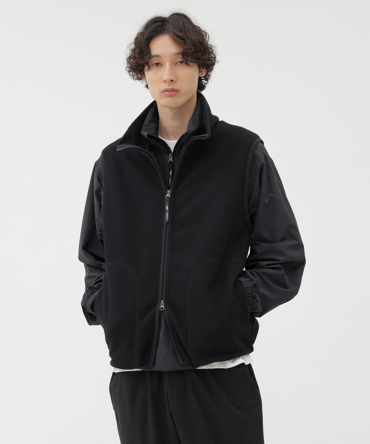 WOOL NYLON COMPRESSED JERSEY BLOUSON